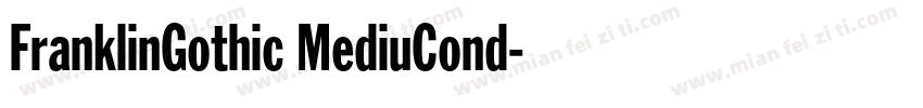 FranklinGothic MediuCond字体转换